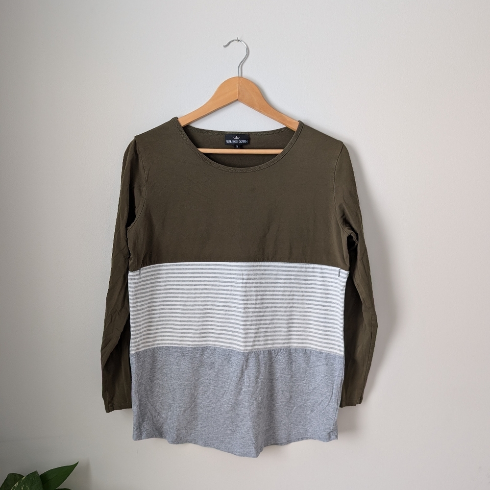 Nursing Queen Olive Top